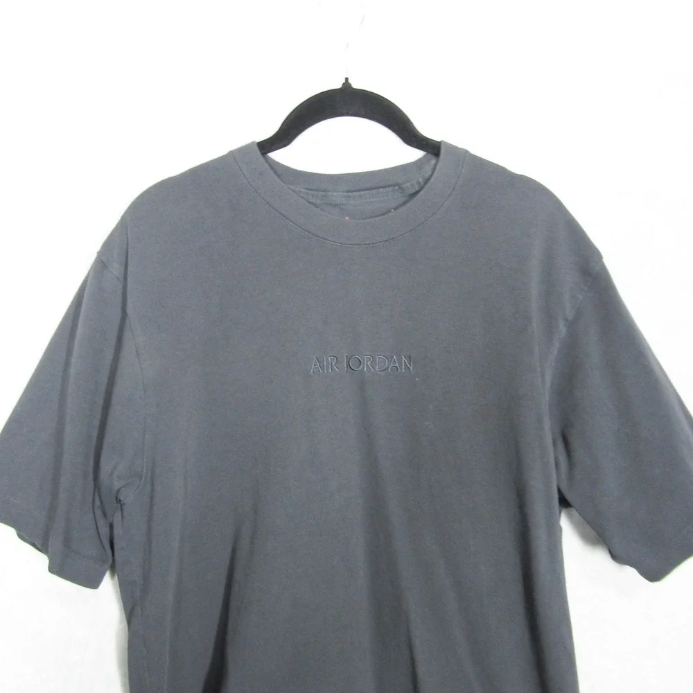 Air Jordan Embroidered Logo T-Shirt Mens Small Jumpman Casual Sport Black Fade